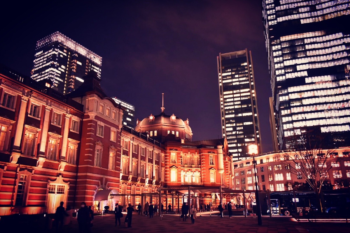 夜の東京駅20201228