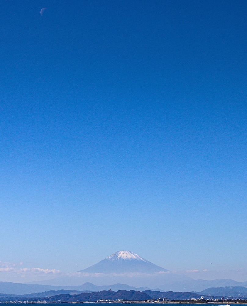 富士と青のグラデーション