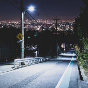 甲陽園の高台から見る三宮の夜景