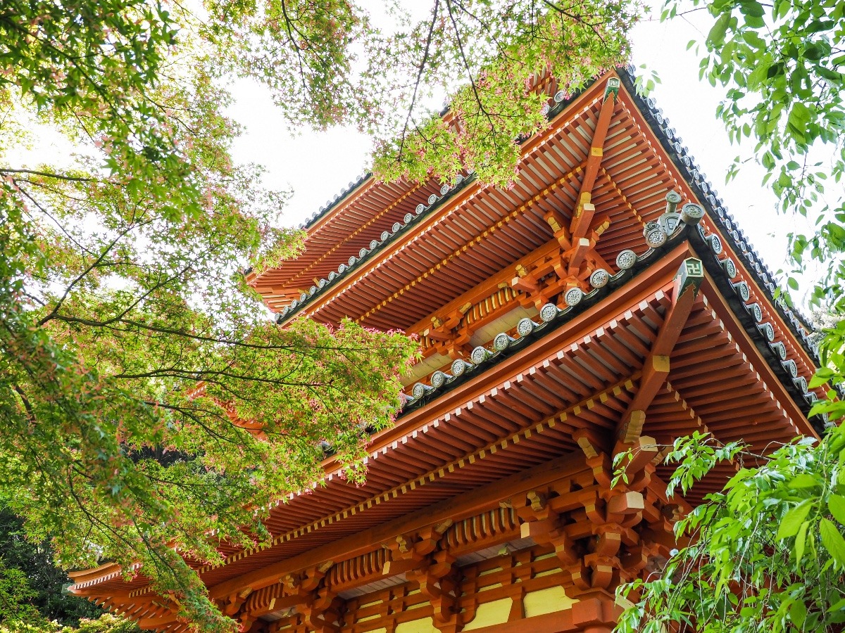 福岡の清水寺三重塔