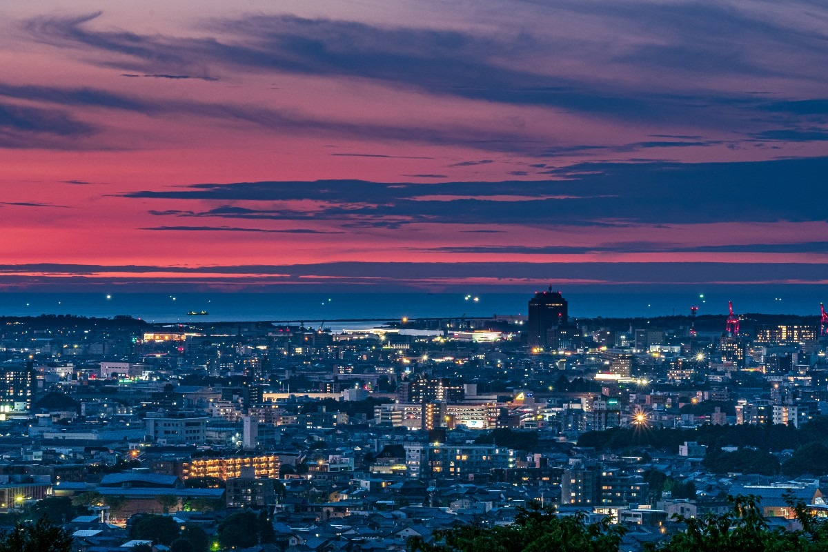 金沢の夕景残照