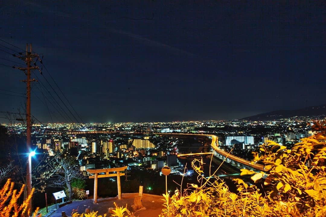 大阪と兵庫の境界からの夜景