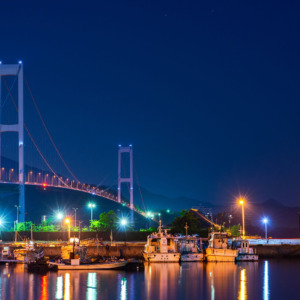 安芸灘大橋の夜景