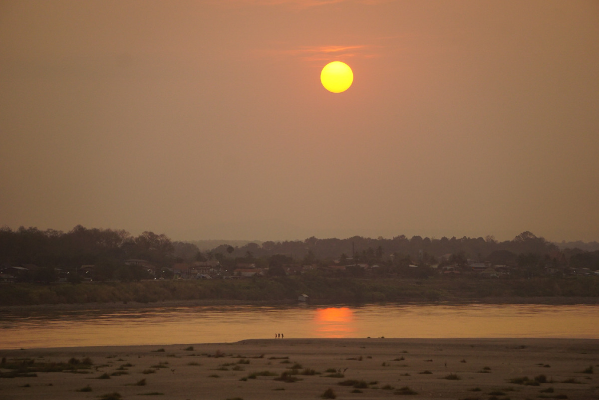 Sunset in Vientiane along the Mekong River