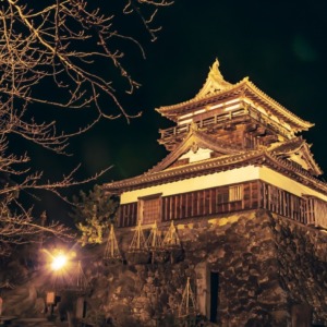 日本一小さなお城・丸岡城のライトアップ