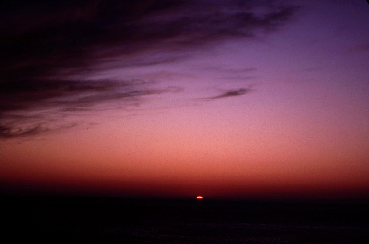 夕日と空のグラデーション　礼文島にて